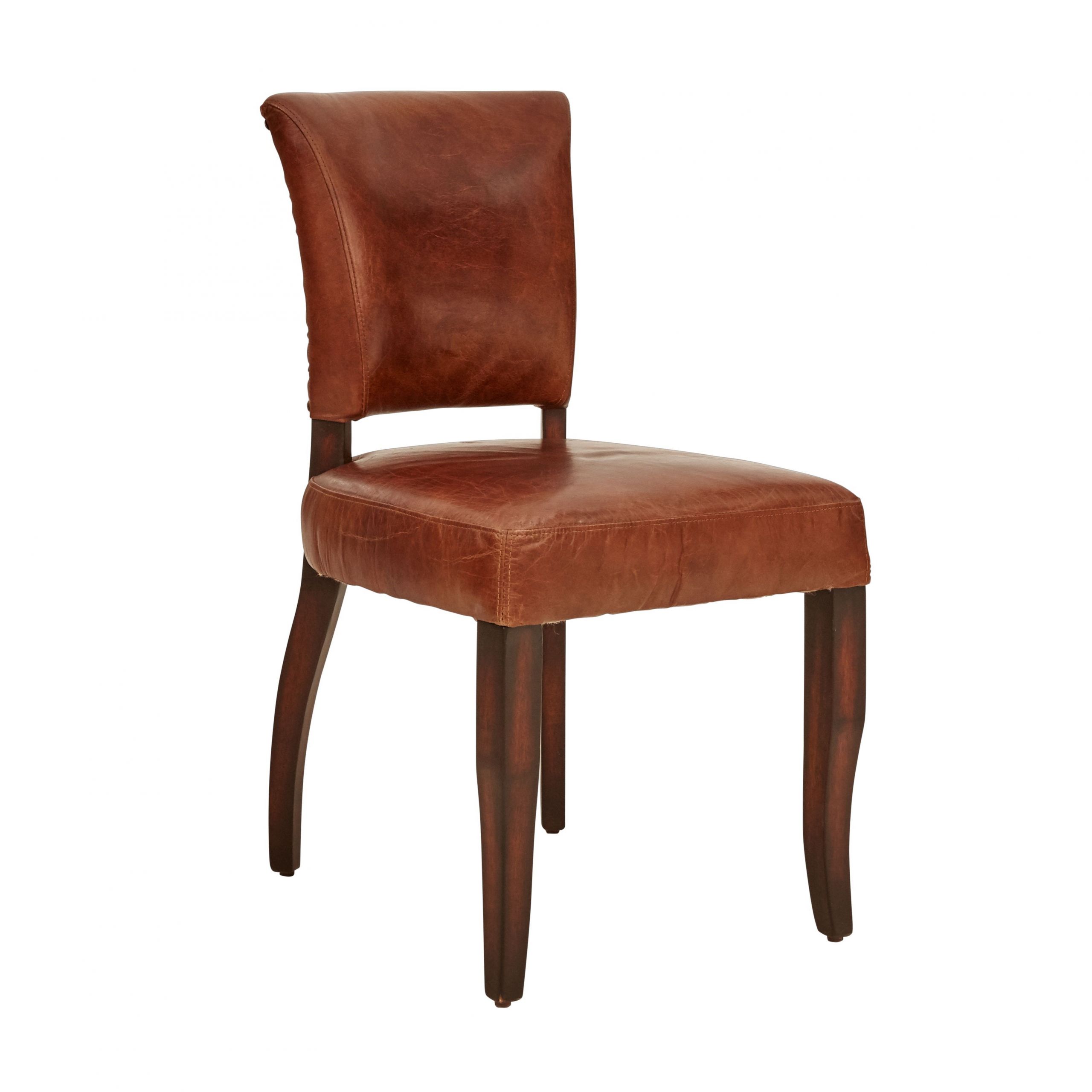 Bourbon Leather Dining Chair - Mint Furniture